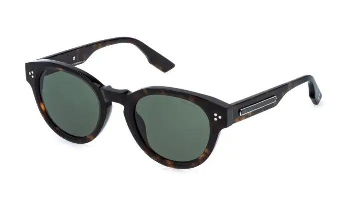 Police Uomo SPLR48M 722 Occhiali da sole Acetato Havana Verde Pantos Normale