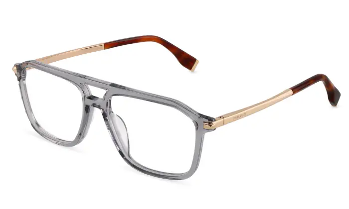Police Uomo VPLU59 ELITE 4 04G0 Montature da vista Acetato Grigio Geometrica