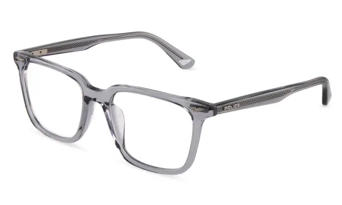Police Uomo VPLU60 GATOR EVO 1 04G0 Montature da vista Acetato Grigio Squadrata