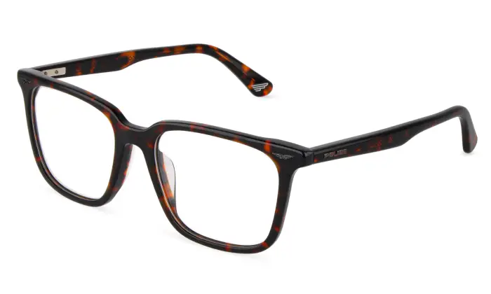 Police Uomo VPLU60 GATOR EVO 1 0U30 Montature da vista Acetato Havana Squadrata