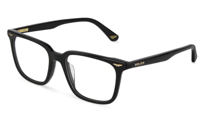 Police Uomo VPLU60 GATOR EVO 1 700 Montature da vista Acetato Nero Squadrata
