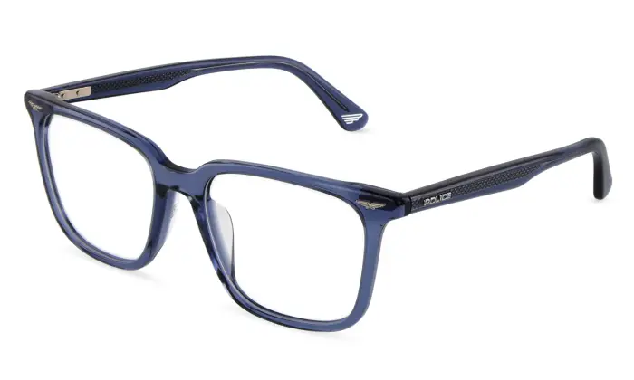 Police Uomo VPLU60 GATOR EVO 1 955 Montature da vista Acetato Blu Squadrata