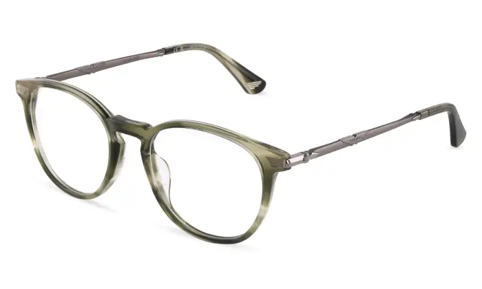 Police Uomo VPLU63 ORIGINS CLASSIC 6 01FJ Montature da vista Acetato Verde Pantos