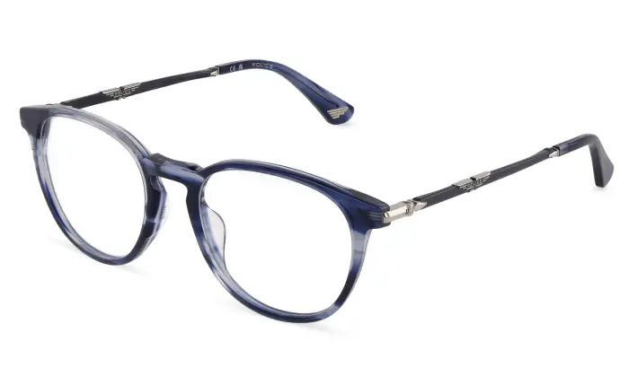 Police Uomo VPLU63 ORIGINS CLASSIC 6 09N4 Montature da vista Acetato Blu Pantos