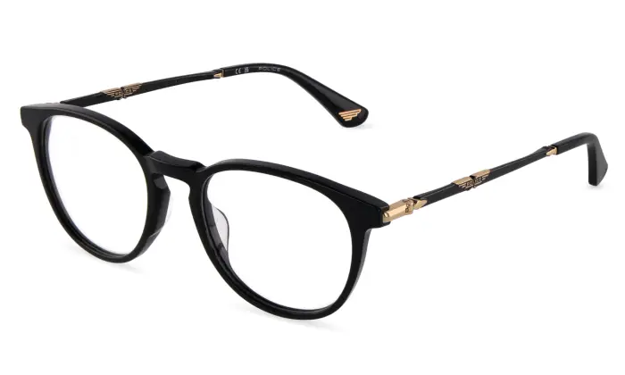 Police Uomo VPLU63 ORIGINS CLASSIC 6 700 Montature da vista Acetato Nero Pantos