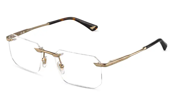 Police Uomo VPLU64 OVERFLY 3 300 Montature da vista Metallo Oro Geometrica