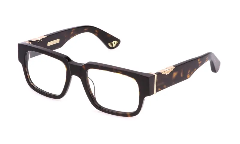 Police Uomo VPLP11 ORIGINS MAXI 2 722 Montature da vista Acetato Havana Squadrata