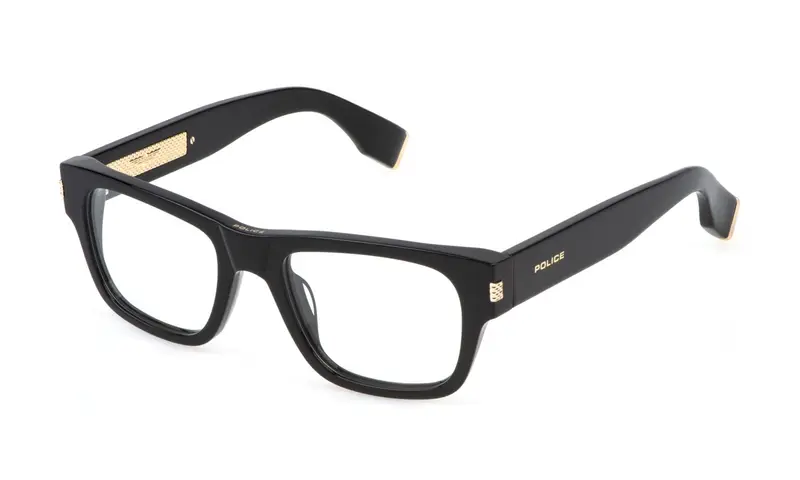 Police Uomo VPLP19 G.O.A.T. 4 700Y Montature da vista Acetato Nero Squadrata