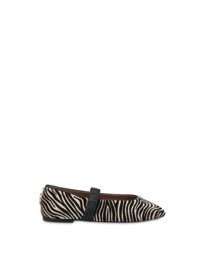 pollini Ballerina Ballet in cavallino stampato ZEBRA