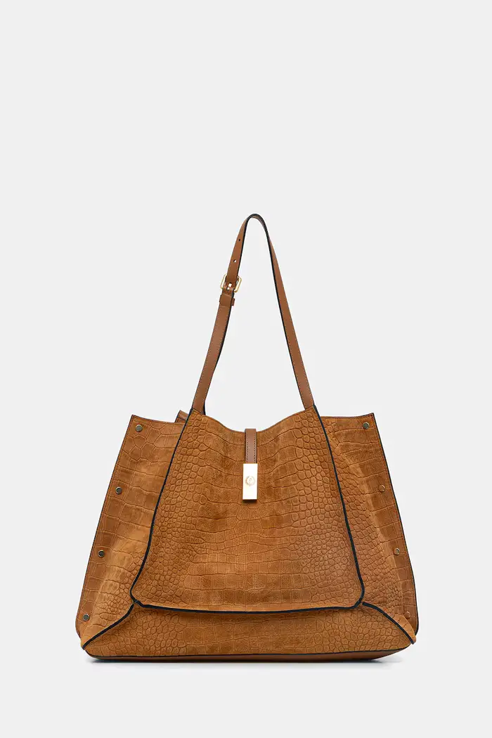 Pollini borsa a mano in pelle Marrone