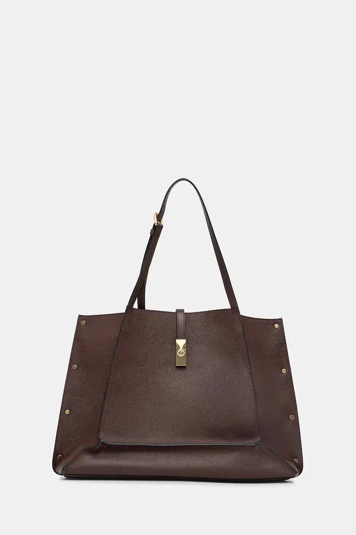 Pollini borsa a mano in pelle Marrone