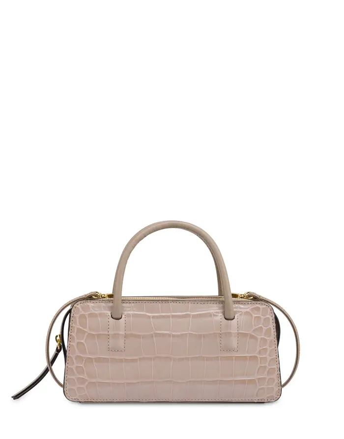 pollini Borsa a mano Lady small in stampa cocco NUDE/NUDE, Marrone