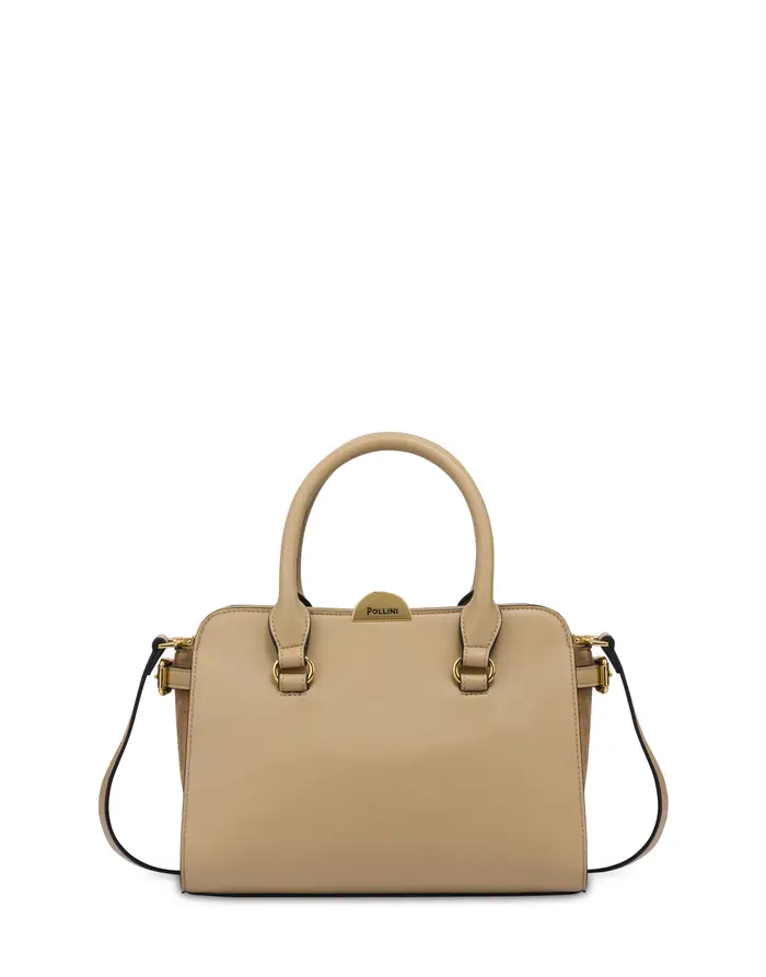 pollini Borsa a mano Moon small in plain pu TAUPE/TAUPE, Grigio