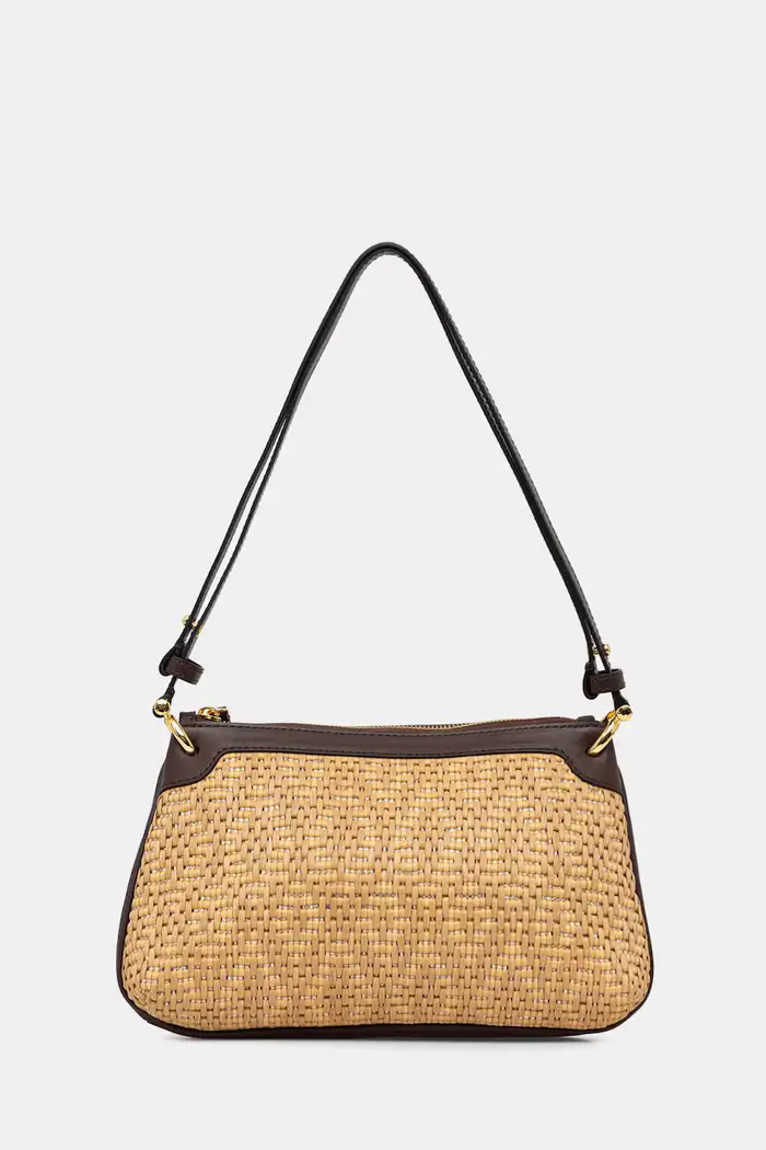 Pollini borsa a tracollo da donna intrecciata Beige