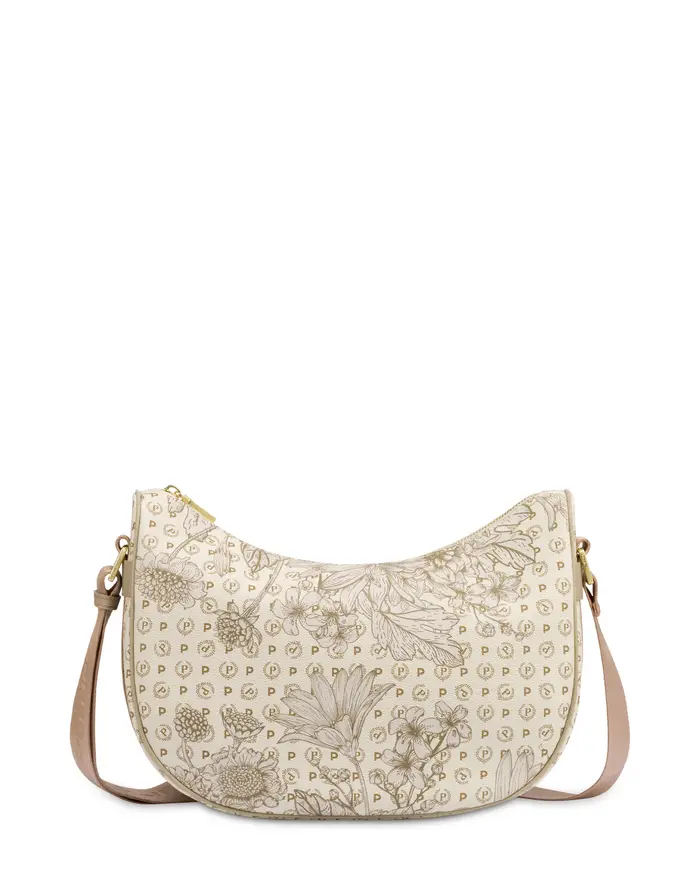 pollini Hobo Bag Heritage Botanical AVORIO/GHIACCIO, Marrone