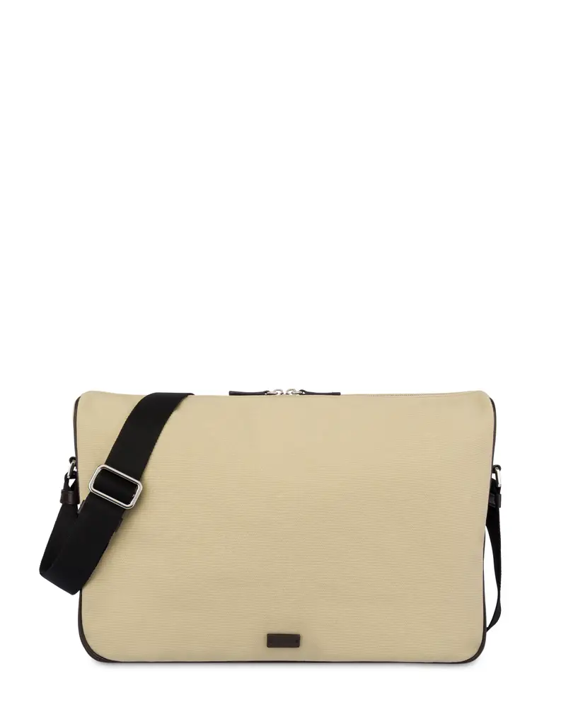 pollini Messenger bag in Canvas the New Touch, Bianco