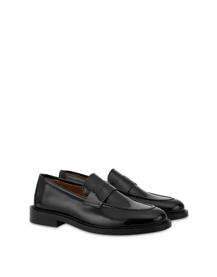 pollini Mocassino 1920 in vitello abrasivato NERO