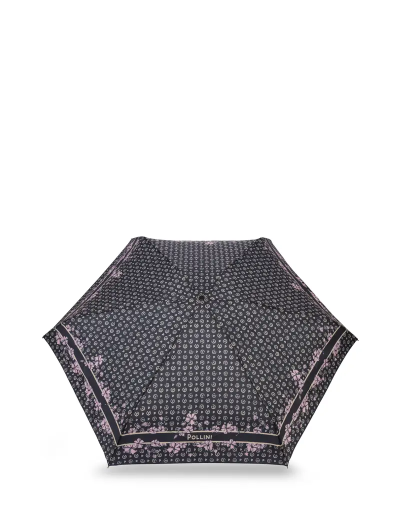 pollini Ombrello Heritage Marina Flower, Nero