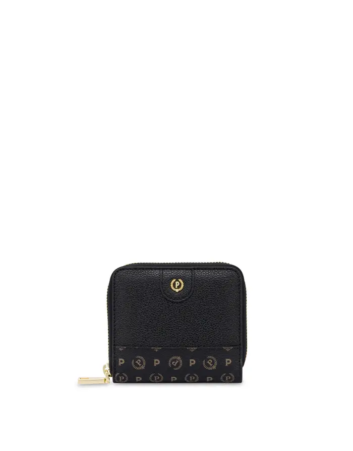 pollini Portafoglio Zip Around NERO/NERO