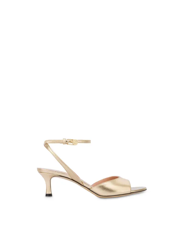 pollini Sandalo Aria In Nappa Laminata SAND, Beige