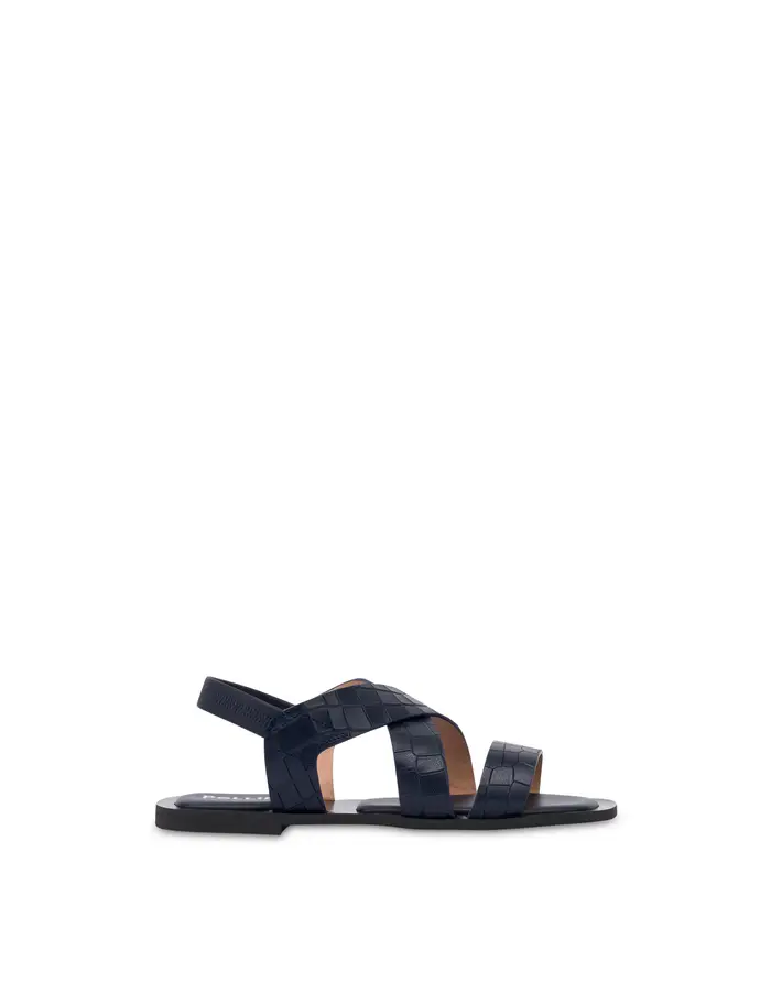 pollini Sandalo Igea in Vitello BLUE, Blu
