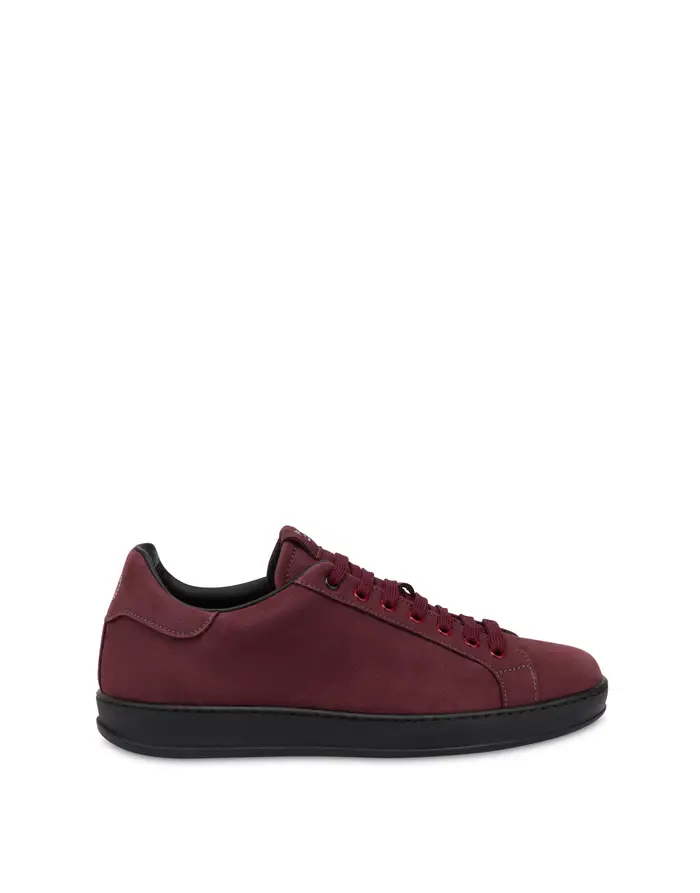 pollini Sneakers Tennis Club in Nabuk BORDEAUX, Rosso