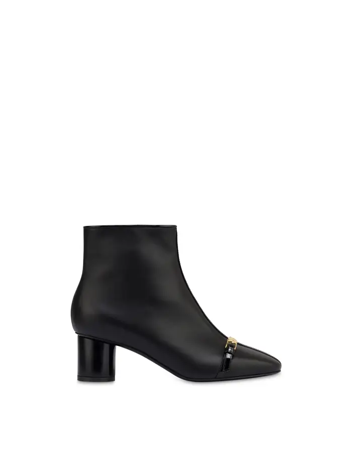 pollini Stivaletto Sofia in cavallino stampato NERO/NERO