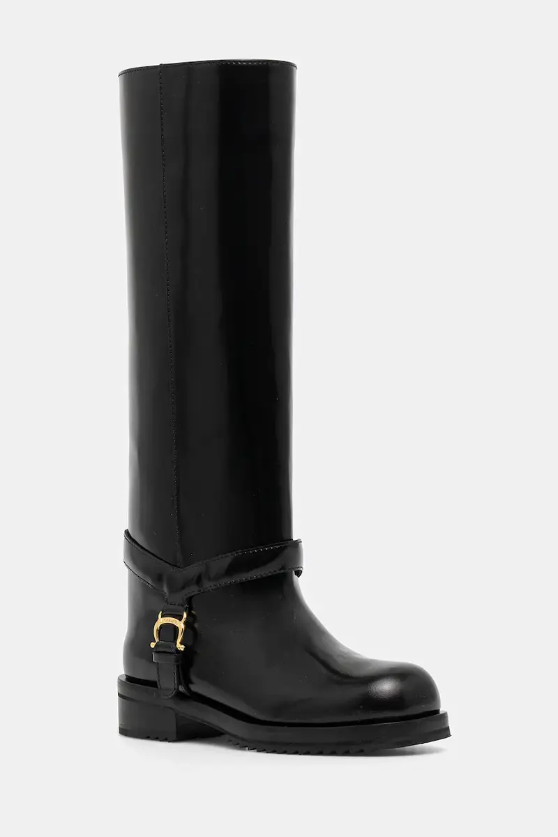 Pollini stivali in pelle donna colore nero PA26154G0NPC0000