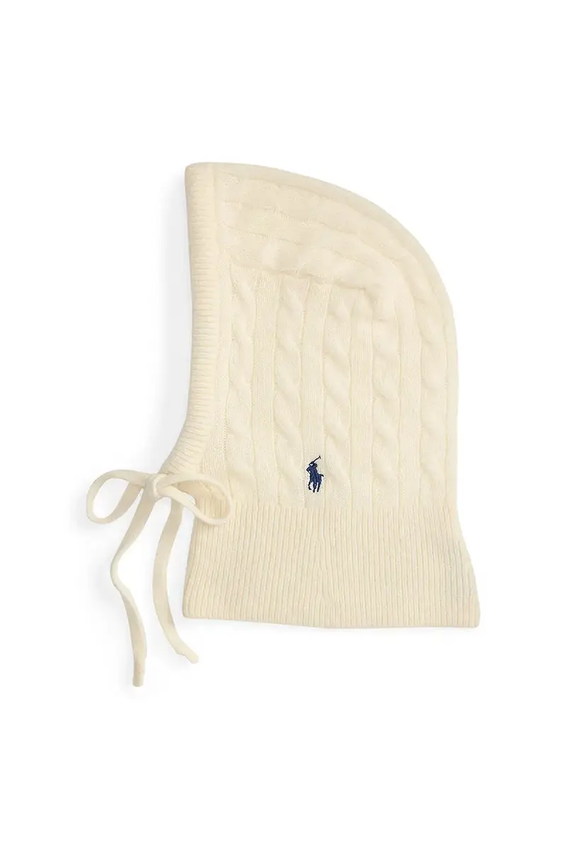Polo Ralph Lauren balaclava in lana colore beige 455981427