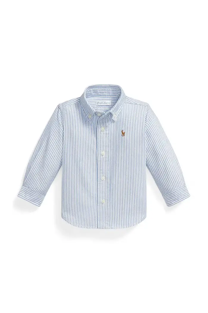 Polo Ralph Lauren camicia di cotone per neonato Blu