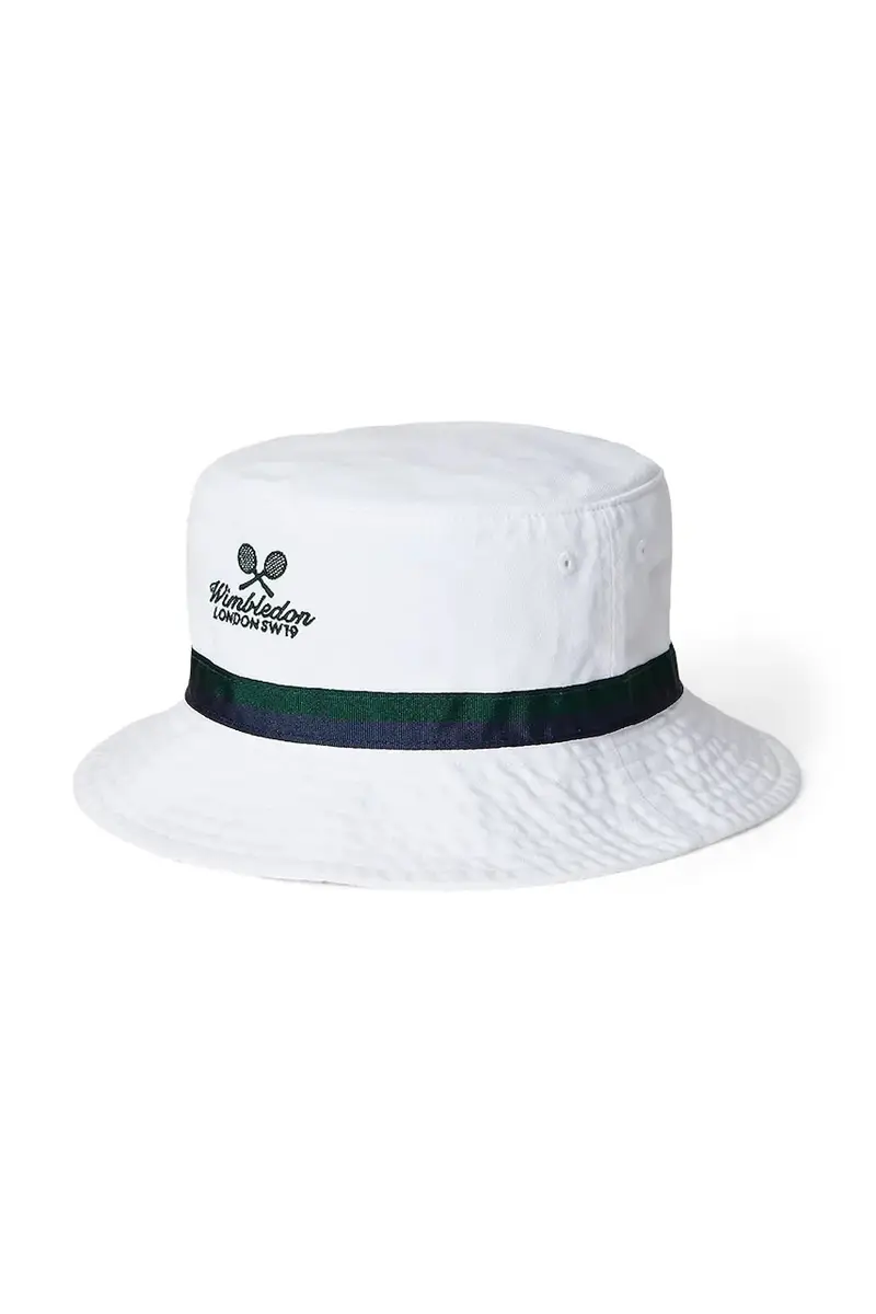 Polo Ralph Lauren cappello in cotone bambino/a Wimbledon Collection colore bianco 322970406001