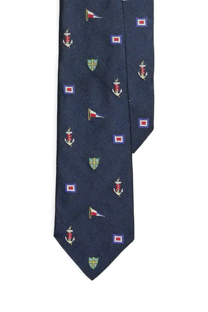 Polo Ralph Lauren cravatta da uomo in seta Blu navy