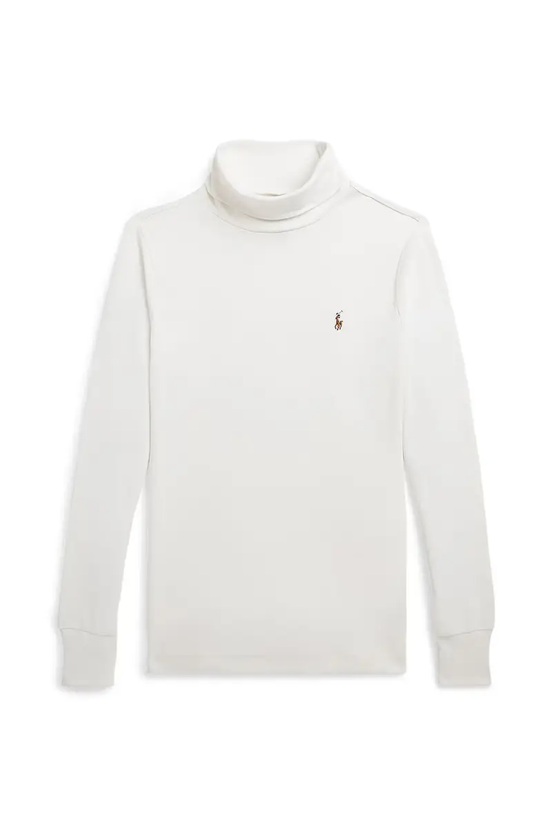 Polo Ralph Lauren per ragazzo 323952435003 Maglia interlock di cotone bianco ( 14Años= 163/174cm), Casual, Manica lunga, moda per ba