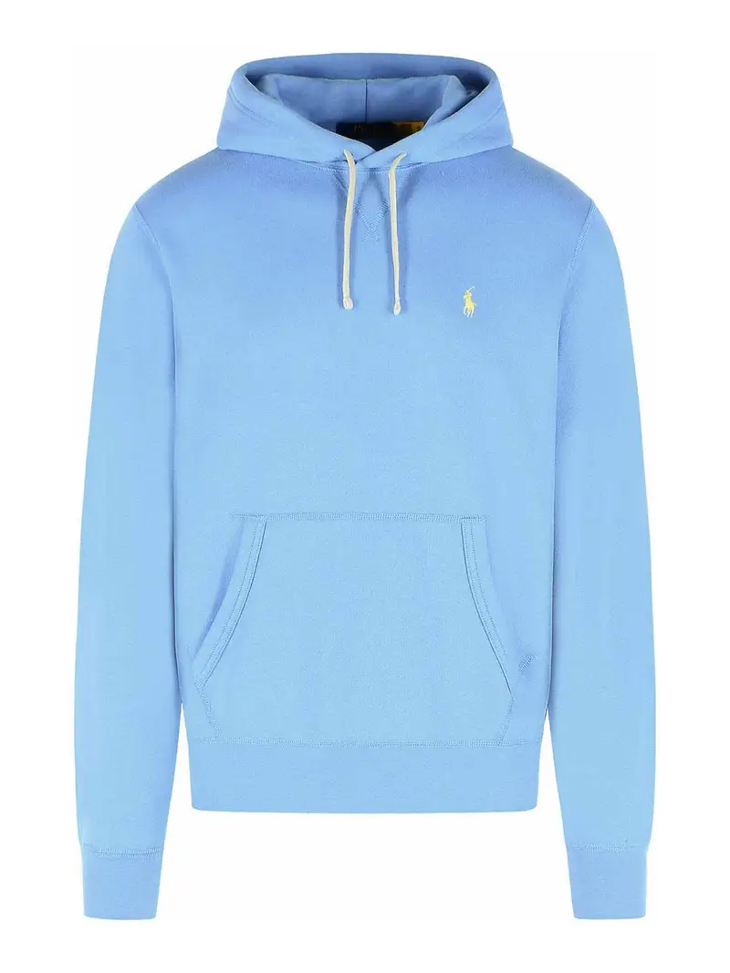 Polo Ralph Lauren Felpa in misto cotone di colore azzurro