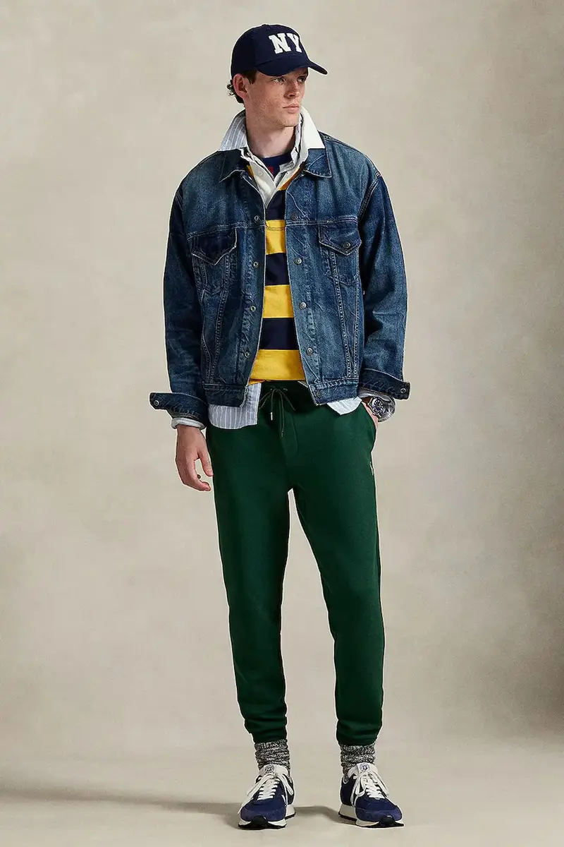 Polo Ralph Lauren pantaloni tuta colore giallo 710881518 Verde