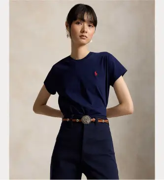 per donna 211B14605031 Maglietta girocollo blu navy (XL), Casual, Manica corta