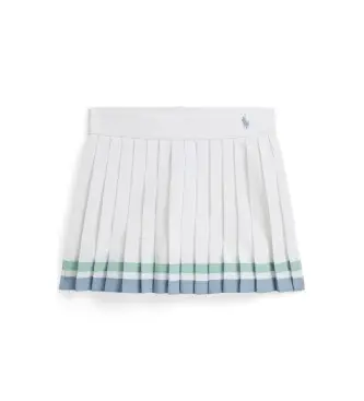 Polo Ralph Lauren per ragazza 312A11767001 Culottes a righe bianche (6 5años= 124/128cm), Bianco, Casual, Poliestere, moda per bambini