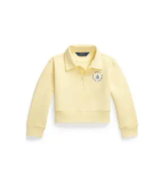 Polo Ralph Lauren per ragazza 312A11773002 Felpa gialla a maglia doppia dal taglio quadrato (6años= 117/123cm), Casual, Giallo, Cotone, Man