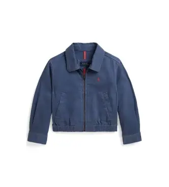 Polo Ralph Lauren per ragazza 312B17500001 Giacca di cotone tinta in capo blu marino (6 5años= 124/128cm), Casual, Navy, moda per bambini