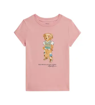 per ragazza 312B20033001 T-shirt rosa Polo Bear in maglia jersey (6X= 134/137cm), Casual, Cotone, Manica corta, moda per