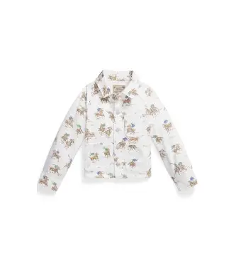 Polo Ralph Lauren per ragazza 313A95924001 Giacca funzionale in denim bianco (12/14años= 155/159cm), Casual, Cotone, moda per bambini
