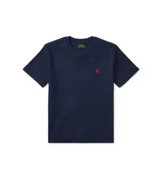 per ragazzo 323832904037 T-shirt con logo blu scuro ((M) 9años= 140/149cm), Casual, Cotone, Manica corta, Navy, moda pe