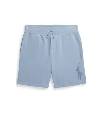 Polo Ralph Lauren per ragazzo 323A12258002 Pantaloncini blu Big Pony (8/9años=140/149cm), Casual, Cotone, moda per bambini