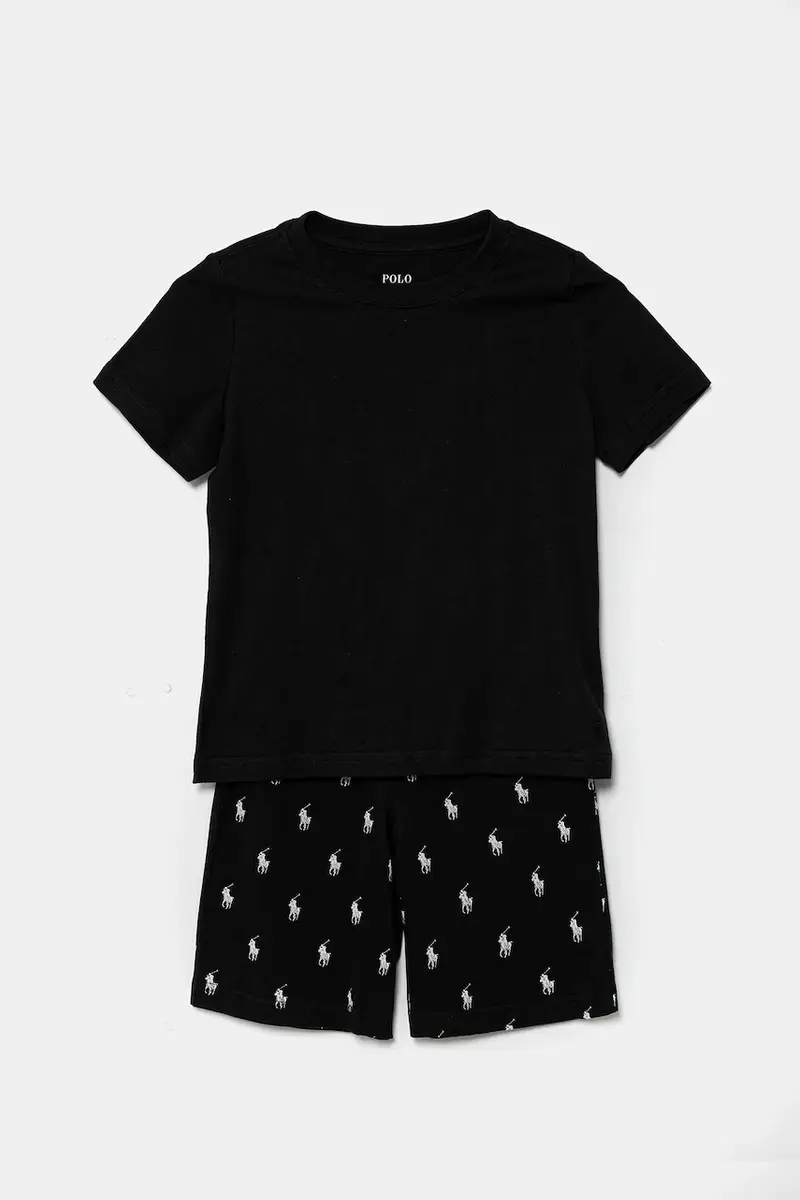 Polo Ralph Lauren pigiama in lana bambino colore nero 8P0250