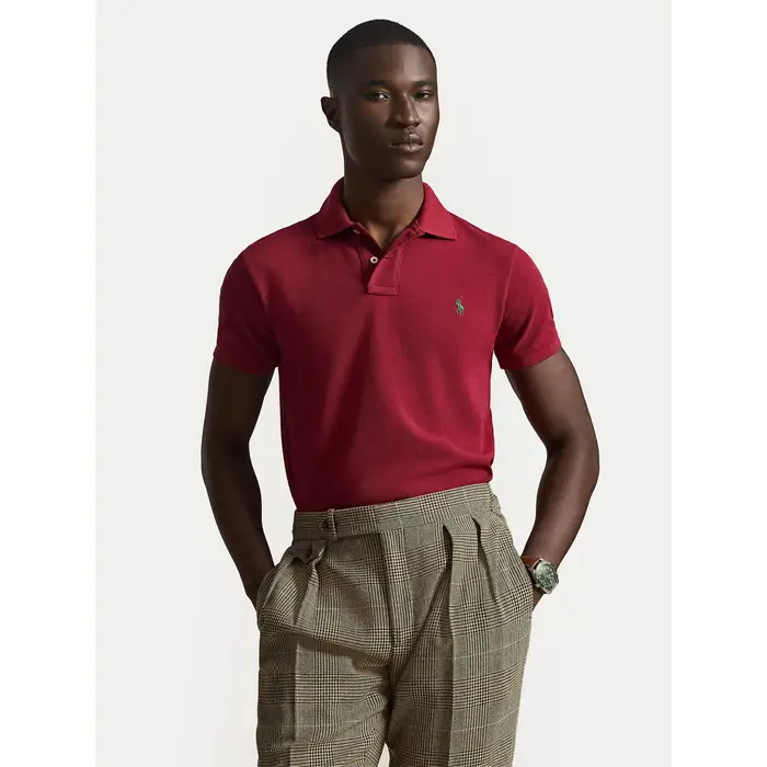 Polo Ralph Lauren Polo 710536856501 Rosso scuro Slim Fit