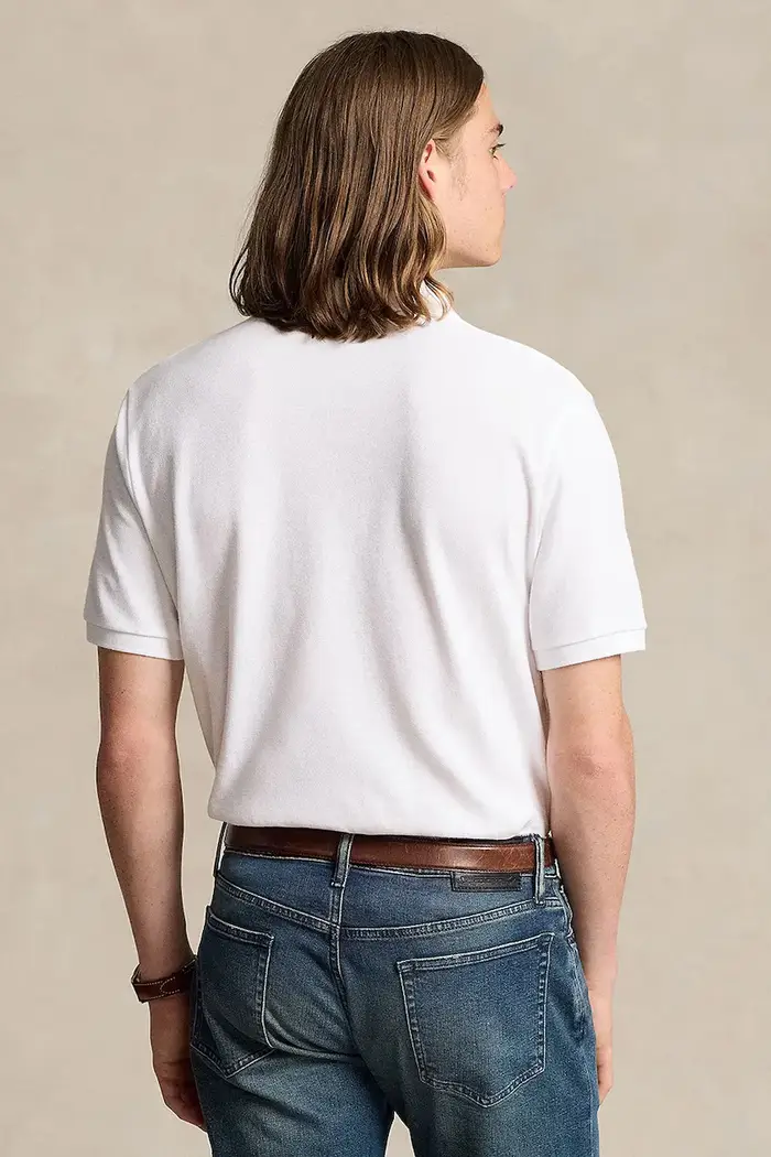 polo in cotone BASIC MESH Bianco