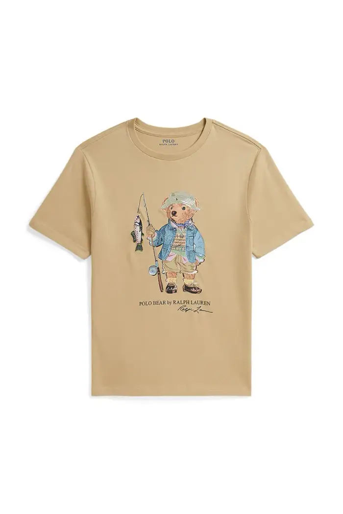 t-shirt per bambini in cotone Beige