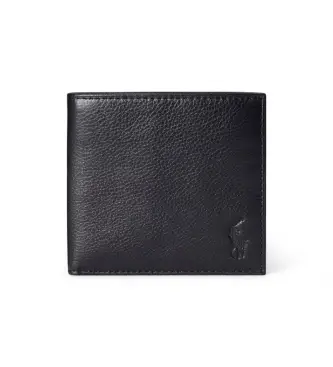 Polo Ralph Lauren unisex 405913723001 Portafoglio in pelle nera granata (OSFA), Nero, Casual, Classico