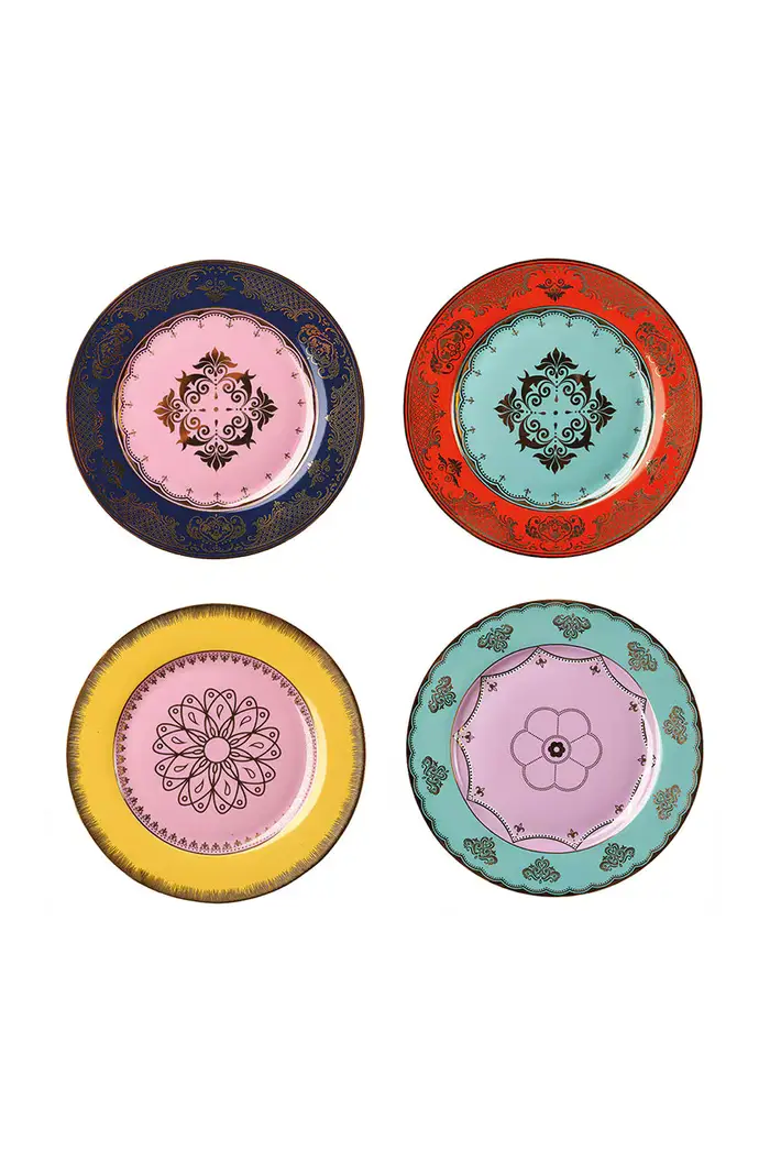 set piatti 19,3 cm pacco da 4 Multicolore