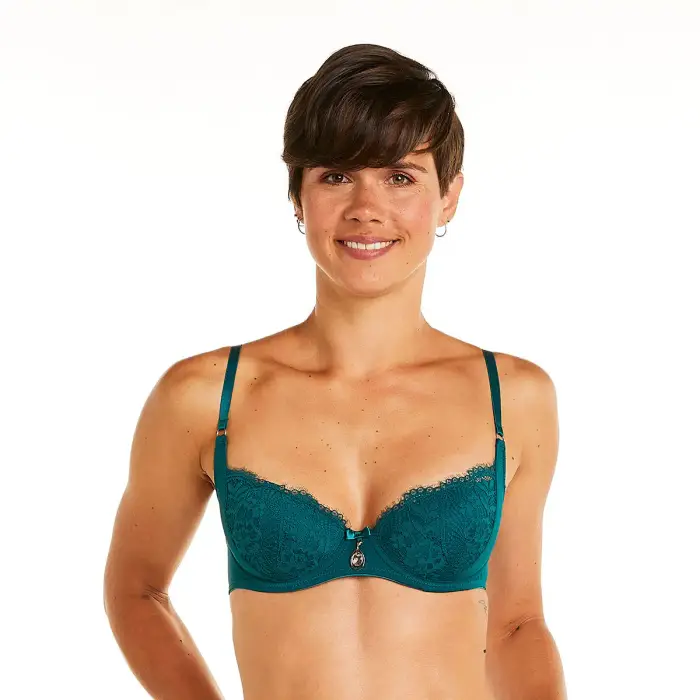 Pomm Poire Reggiseno ampliforme con coppe modellate donna Impériale Vert